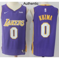 Nike Los Angeles Lakers #0 Kyle Kuzma Purple NBA Authentic Statement Edition Jersey