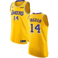 Nike Los Angeles Lakers #14 Brandon Ingram Gold NBA Authentic Icon Edition Jersey