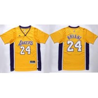 Los Angeles Lakers #24 Kobe Bryant Gold Short Sleeve Stitched NBA Jersey
