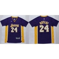 Los Angeles Lakers #24 Kobe Bryant Purple Short Sleeve Stitched NBA Jersey