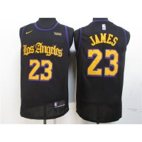 Los Angeles Los Angeles Lakers #23 LeBron James Black 2020 Latin Nights NBA Swingman Jersey