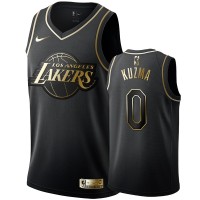 Nike Los Angeles Lakers #0 Kyle Kuzma Men's Black Golden Edition Swingman NBA Jersey