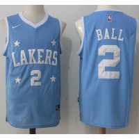 Nike Los Angeles Lakers #2 Lonzo Ball Royal Blue NBA Swingman Jersey