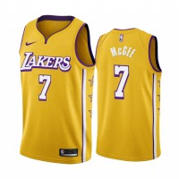 Nike Los Angeles Lakers #7 Javale Mcgee Men's Unveil 2019-20 City Edition Swingman NBA Jersey Yellow