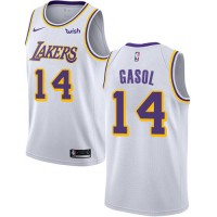 Nike Los Angeles Lakers #14 Marc Gasol White NBA Swingman Association Edition Jersey