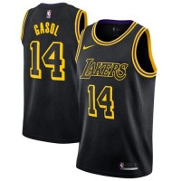 Nike Los Angeles Lakers #14 Marc Gasol Black NBA Swingman City Edition Jersey