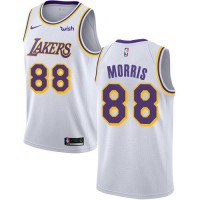 Nike Los Angeles Lakers #88 Markieff Morris White NBA Swingman Association Edition Jersey