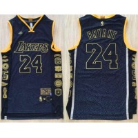 Los Angeles Lakers #24 Kobe Bryant Black Serpentine Retirement Memorial Stitched NBA Jersey