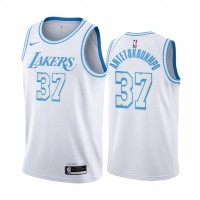 Nike Los Angeles Lakers #37 Kostas Antetokounmpo White NBA Swingman 2020-21 City Edition Jersey