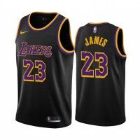 Los Angeles Los Angeles Lakers #23 LeBron James Black NBA Swingman 2020-21 Earned Edition Jersey
