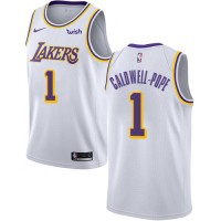 Nike Los Angeles Lakers #1 Kentavious Caldwell-Pope White NBA Swingman Association Edition Jersey