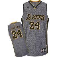 Los Angeles Lakers #24 Kobe Bryant Grey Static Fashion Stitched NBA Jersey