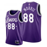 Los Angeles Los Angeles Lakers #88 Markieff Morris Men's 2021-22 City Edition Purple NBA Jersey