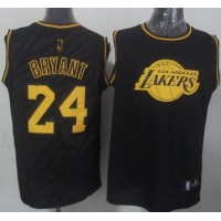 Los Angeles Lakers #24 Kobe Bryant Black Precious Metals Fashion Stitched NBA Jersey
