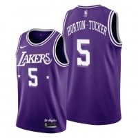 Los Angeles Los Angeles Lakers #5 Talen Horton-Tucker Men's 2021-22 City Edition Purple NBA Jersey