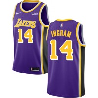 Nike Los Angeles Lakers #14 Brandon Ingram Purple NBA Swingman Statement Edition Jersey