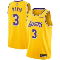 Nike Los Angeles Lakers #3 Anthony Davis Gold NBA Swingman Icon Edition Jersey