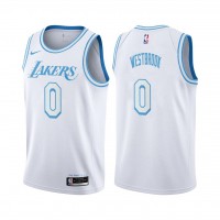 Nike Los Angeles Lakers #0 Russell Westbrook White NBA Swingman 2020-21 City Edition Jersey