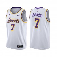 Nike Los Angeles Lakers #7 Carmelo Anthony White NBA Swingman Association Edition Jersey