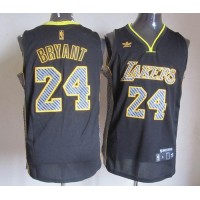 Los Angeles Lakers #24 Kobe Bryant Black Electricity Fashion Stitched NBA Jersey