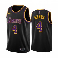 Los Angeles Los Angeles Lakers #4 Rajon Rondo Black NBA Swingman 2020-21 Earned Edition Jersey