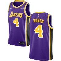 Nike Los Angeles Lakers #4 Rajon Rondo Purple NBA Swingman Statement Edition Jersey
