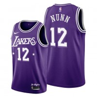 Los Angeles Los Angeles Lakers #12 Kendrick Nunn Men's 2021-22 City Edition Purple NBA Jersey