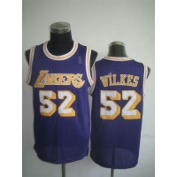 Los Angeles Lakers #52 Jamaal Wilkes Purple Throwback Stitched NBA Jersey
