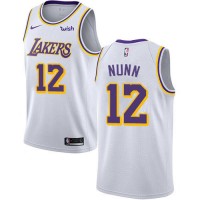 Nike Los Angeles Lakers #12 Kendrick Nunn White NBA Swingman Association Edition Jersey