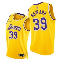 Nike Los Angeles Lakers #39 Dwight Howard Men's 2021-22 75th Diamond Anniversary NBA Jersey Gold