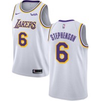 Nike Los Angeles Lakers #6 Lance Stephenson White NBA Swingman Association Edition Jersey