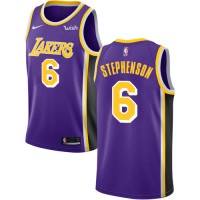 Nike Los Angeles Lakers #6 Lance Stephenson Purple NBA Swingman Statement Edition Jersey