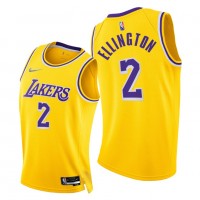 Nike Los Angeles Lakers #2 Wayne Ellington Men's 2021-22 75th Diamond Anniversary NBA Jersey Gold