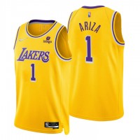 Nike Los Angeles Lakers #1 Trevor Ariza Gold Men's 2021-22 NBA 75th Anniversary Diamond Swingman Jersey - Icon Edition