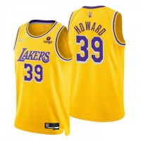 Nike Los Angeles Lakers #39 Dwight Howard Gold Men's 2021-22 NBA 75th Anniversary Diamond Swingman Jersey - Icon Edition
