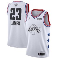 Los Angeles Lakers #23 LeBron James White NBA Jordan Swingman 2019 All-Star Game Jersey