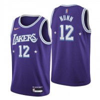 Los Angeles Los Angeles Lakers #12 Kendrick Nunn Men's Nike Purple 2021/22 Swingman NBA Jersey - City Edition