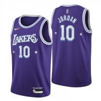 Los Angeles Los Angeles Lakers #10 Deandre Jordan Men's Nike Purple 2021/22 Swingman NBA Jersey - City Edition