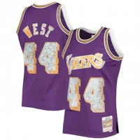 Nike Los Angeles Lakers #44 Jerry West Mitchell & Ness 1996-97 Hardwood Classics NBA 75th Anniversary Diamond Swingman Jersey - Purple