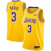 Nike Los Angeles Lakers #3 Anthony Davis Gold NBA Swingman Icon Edition Jersey