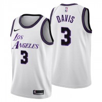 Nike Los Angeles Lakers #3 Anthony Davis Men's 2022-23 City Edition NBA Jersey - Cherry Blossom White