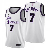Nike Los Angeles Lakers #7 Carmelo Anthony Men's 2022-23 City Edition NBA Jersey - Cherry Blossom White