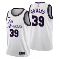 Nike Los Angeles Lakers #39 Dwight Howard Men's 2022-23 City Edition NBA Jersey - Cherry Blossom White