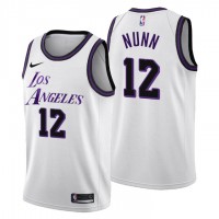 Nike Los Angeles Lakers #12 Kendrick Nunn Men's 2022-23 City Edition NBA Jersey - Cherry Blossom White