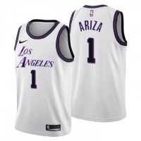 Nike Los Angeles Lakers #1 Trevor Ariza Men's 2022-23 City Edition NBA Jersey - Cherry Blossom White