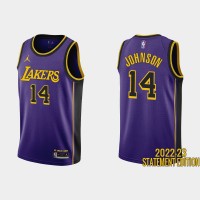 Los Angeles Los Angeles Lakers #14 Stanley Johnso Purple Men's Nike NBA 2022-23 Statement Edition Jersey