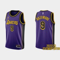 Los Angeles Los Angeles Lakers #9 Kent Bazemore Purple Men's Nike NBA 2022-23 Statement Edition Jersey