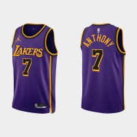 Los Angeles Los Angeles Lakers #7 Carmelo Anthony Purple Men's Nike NBA 2022-23 Statement Edition Jersey