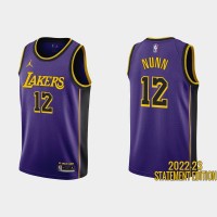 Los Angeles Los Angeles Lakers #12 Kendrick Nunn Purple Men's Nike NBA 2022-23 Statement Edition Jersey