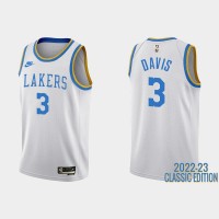 Los Angeles Los Angeles Lakers #3 Anthony Davis White Men's Nike NBA 2022-23 Classic Edition Jersey
